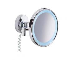 Bath & More 15001089 miroir de maquillage avec éclairage à LED, orientable, Ø 20 cm, chrome