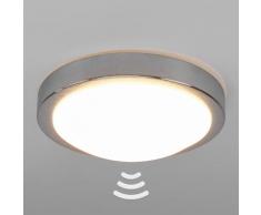 Plafonnier LED Aras aluminium brossé luminaire LED pour salle de bains - LAMPENWELT