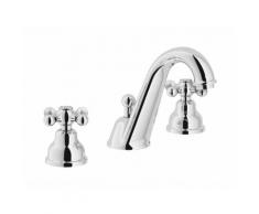 Mélangeur lavabo 3 trous rétro chromé Grazia GRC5011/1CR - NOBILI