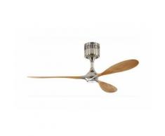 Ventilateur de Plafond Helico Paddle 132cm Chromé Bois Hêtre - CASAFAN - - BOUTICA-DESIGN