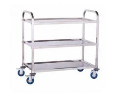 Chariot de service cuisine professionnel inox 3 étages max 480 kg - HELLOSHOP26