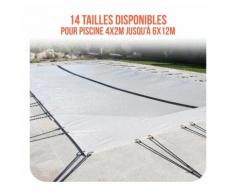 Bâche d'hivernage PVC beige 580g/m² pour piscine 4m x 8m - Linxor