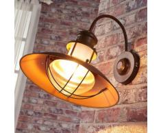 Applique Louisanne Lampenwelt style rustique brun rouille couloir