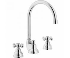 Mélangeur lavabo 3 trous bec pivotant Nobili grazia GRC5012/1CR | chrome