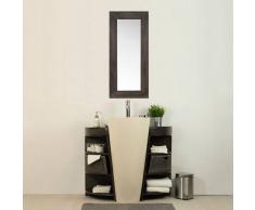 BAIN ET TECK Salle de bain en teck keops simple gris et son miroir en teck