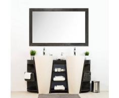 BAIN ET TECK Salle de bain en teck keops double gris et son miroir en teck