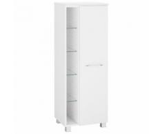 Armoire de salle de bain 1 porte + étagères