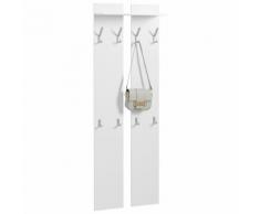 Panneau porte-manteau mural design 8 patères + 1 étagère