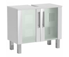 Meuble sous-vasque de salle de bain 2 portes vitrées