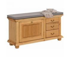 Banc range-chaussures 1 porte abattante, 3 tiroirs
