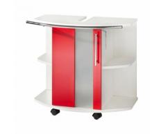 Meuble de salle de bain sous-vasque 1 porte + porte-serviettes + étag
