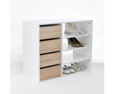 Rangement chaussures 4 niches, 4 tiroirs, Reynal - La Redoute Interieurs