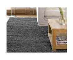 Tapis shaggy poil long 100% polypropylène Douceur Gris 200x290cm