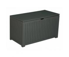 Coffre de rangement en acacia FSC 90x45x50cm 202L JARDIN SECRET Anthracite