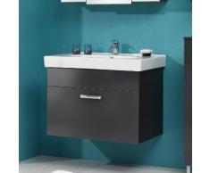 Meuble sous-vasque 1 tiroir avec vasque Longueur 75 cm WEASLEY Anthracite Seul
