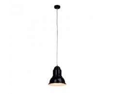 Suspension en métal laqué diamètre 23cm hauteur réglable jusqu'à 110cm Almira Noir