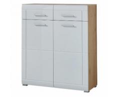 Meuble à chaussures 20 paires en bois avec 2 tiroirs et 2 portes L89 cm NEAPEL