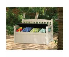 Coffre-banc de jardin en résine 265 L BOGOTA Beige