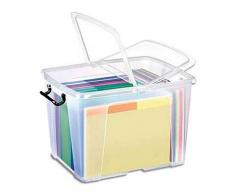 Boîte de rangement en plastique Strata - 40 L - couvercle clipsé - dim int 30,3 x 38,9 x 30,4 cm