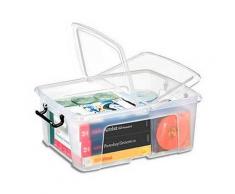 Boîte de rangement en plastique Strata - 24 L - couvercle clipsé - dim int 31,7 x 40,2 x 17,5 cm