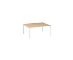 Table de réunion hêtre Arko blanc