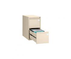 Classeur monobloc Pro 2 tiroirs pour dossiers suspendus beige
