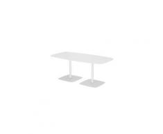 Table de réunion 8 places blanche