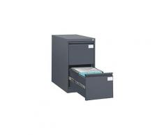 Classeur monobloc Pro 2 tiroirs pour dossiers suspendus anthracite