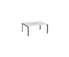 Table de réunion blanche Arko anthracite