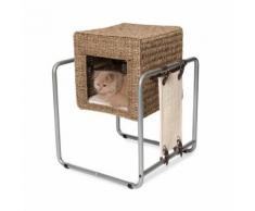 Arbre à chat Vesper Cube jonc de mer