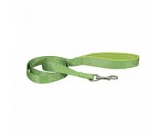Laisse sangle verte en nylon pour chien avec poignée confort Chapuis Sellerie Largeur 25 mm Longueur 1,20 m