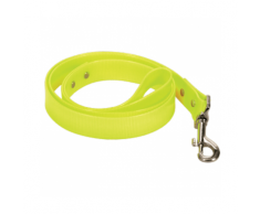 Laisse fluo jaune en pvc pour chien Chapuis Sellerie Largeur 25 mm Longueur 1,20 m