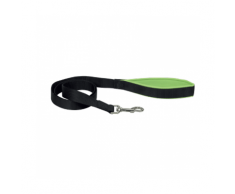 Laisse sangle noire en nylon pour chien avec poignée confort Chapuis Sellerie Largeur 15 mm Longueur 1,20 m
