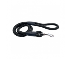 Laisse noire en corde tressée pour chien Chapuis Sellerie Diamètre 15 mm Longueur 1,20 m