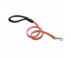 Laisse souple Ergoflex G orange avec poignée ergonomique pour chien Longueur 110 cm / Largueur 25 mm