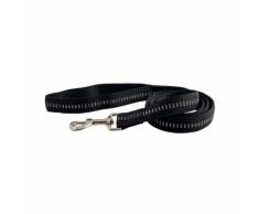 Laisse noire matelassée en nylon pour chien Chapuis Sellerie Largeur 20 mm Longueur 1,20 m