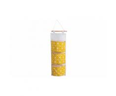 3x rangement mural 3 poches : Jaune