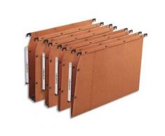 Dossiers suspendus AZV en carte Canson orange - pour armoire - fond 15 mm - paquet de 25