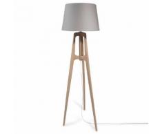 Lampadaire trépied en bois H 160 cm MOLLY