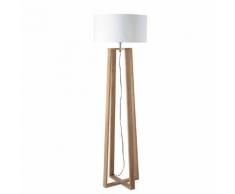 Lampadaire en bois et coton H 160 cm ICEBERG