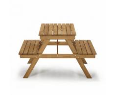 Table de pique-nique en acacia pour enfant