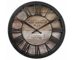 Horloge murale sous vitrine en métal D39cm