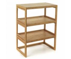 Étagère de salle de bains en bambou 60cm