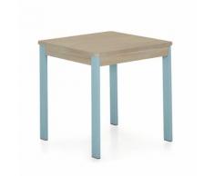 Petit bureau / table carrée pour enfant (pieds bleus)