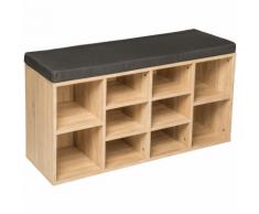 Meubles à Chaussures, Etagère, Armoire en MDF Siège 103,5 cm x 48 cm x 30 cm Marron