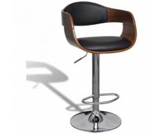 vidaXL Tabouret de bar Cuir synthétique Hauteur réglable
