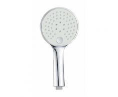 Bath & More 150012390 Pommeau de douche Bouton 120 mm, 3-Jet, bouton-poussoir