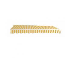 Marquise extérieure jaune - auvent 3 x 2,5 m - Alu et tissu hydrofuge