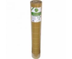 Canisse double face en plastique Catral - Bambou - Longueur 3 m - Hauteur 2 m