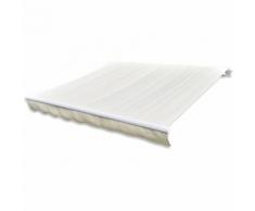 vidaXL Tissu d'auvent Toile Crème 4 x 3 m (cadre non inclus)